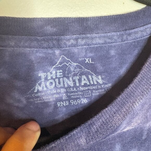 Vintage The Mountain blue tie dye Wolf long sleeve tee - Picture 3 of 3